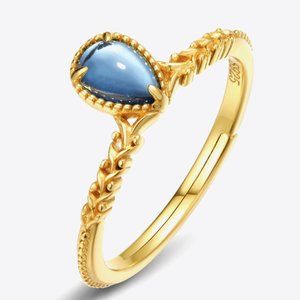 Teardrop Topaz Adjustable Ring For Women